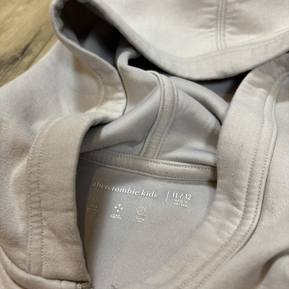 Abercrombie Kids Neoknit Pullover Quarter Zip Hoodie Sweatshirt Youth Size 11/12 - Picture 5 of 8